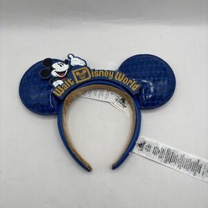 Disney Parks Mickey Mouse Blue Ears Headband Walt Disney‎ World Making Magic NEW
